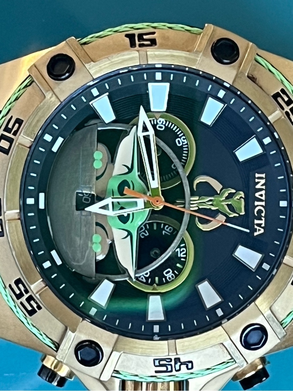 Wristwatch on notebook